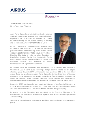 Jean-Pierre CLAMADIEU 非执行董事